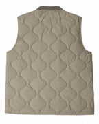 Gilet Trapuntato con Bottoni a Pressione