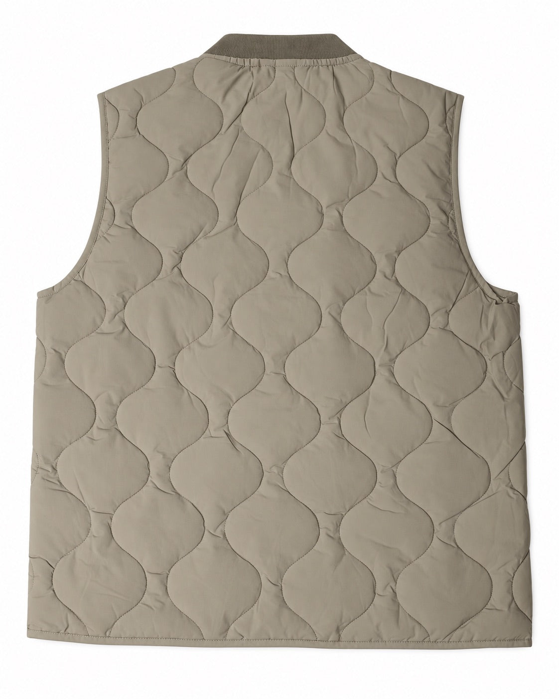 Gilet Trapuntato con Bottoni a Pressione