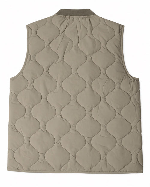 Gilet Trapuntato con Bottoni a Pressione