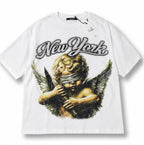 T-shirt Streetwear oversized "Blind Angel" - White